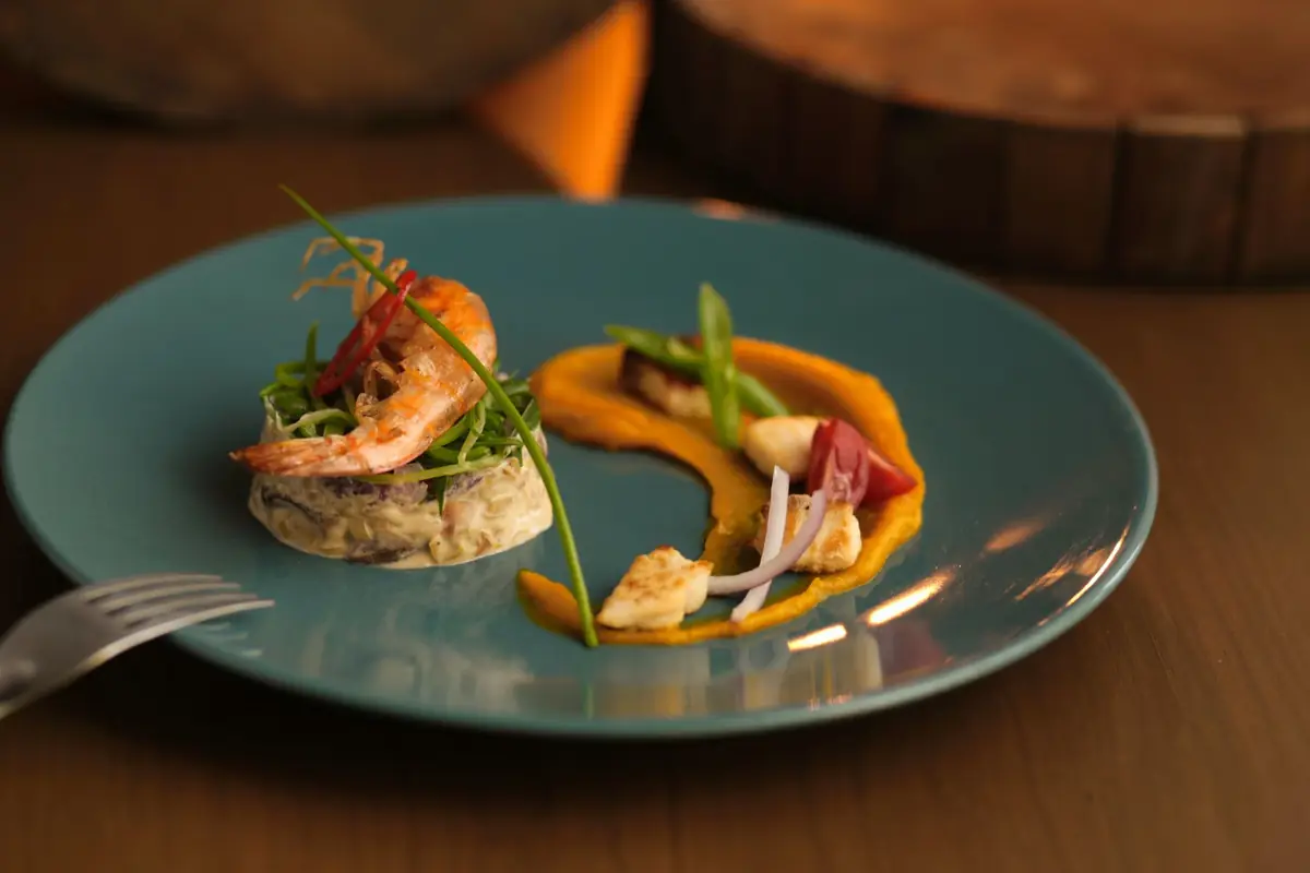 A colorful plated dish